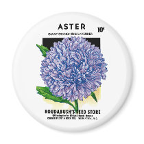 Aster Vintage Seed Packet Refrigerator Magnets