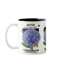 Aster Vintage Seed Packet Mugs