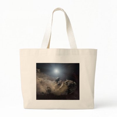 Asteroid bites the dust in space bags by Nasaworld