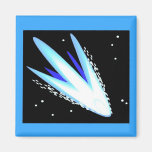 Asteroid In Cerulean Blue Refrigerator Magnets