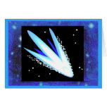Asteroid With Layered Midnight Blue Stars Greeting Cards