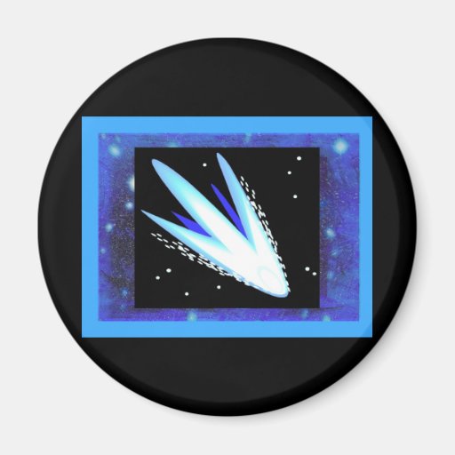 Asteroid With Layered Midnight Blue Stars Magnets