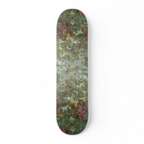 Asters, agrimony and hoar-frost skate board deck