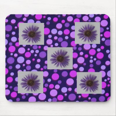 Asters and Circles Mouse Pad by ggbythebay