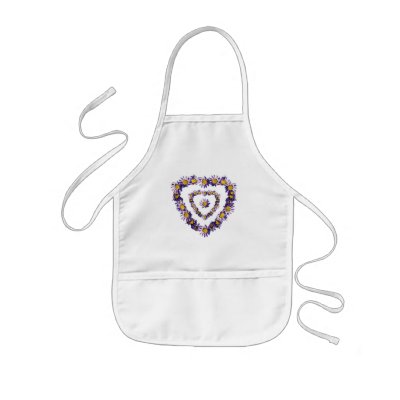Asters Heart Apron by SusanSavad