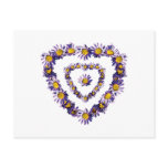 Asters Heart Post Card