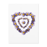 Asters Heart Post Cards