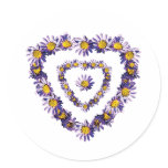Asters Heart stickers