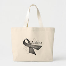 Asthma Awareness Ribbon Tote Bag
