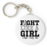 Asthma Sporty Fight Like a Girl Keychain