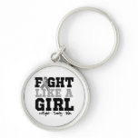 Asthma Sporty Fight Like a Girl Keychain