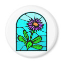 Astor Floral Stained Glass #0011 magnets