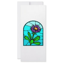Astor Floral Stained Glass #0011 Rack Card Template