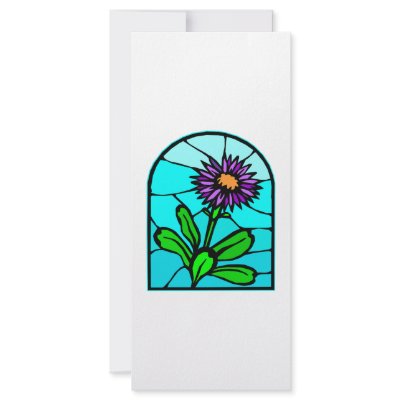 Astor Floral Stained Glass #0011 Rack Card Template by Mustang_Lady