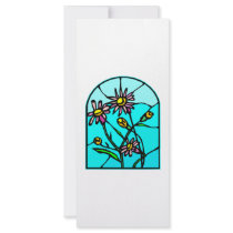 Astor Floral Stained Glass #0033 Rack Card Template