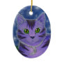 Astra Celestial Moon Stars Cat Fantasy Art  Orname Christmas Tree Ornament