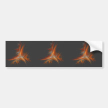 Astral Flame Abstract art Bumper Stickers