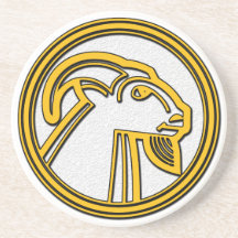 Astrological Sign of Capricorn, the Goat Drink Coaster