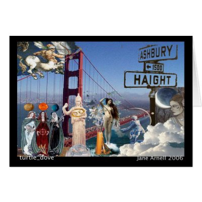 astrology art chart collage card by JaneArnell