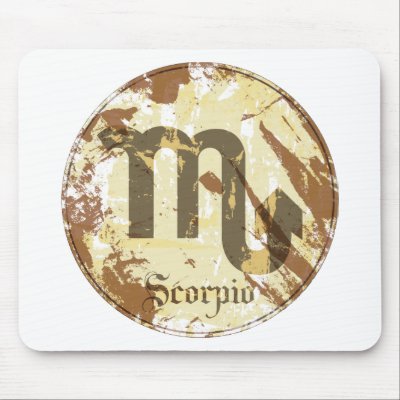 Astrology Grunge Scorpio Mouse Pad by AstrologyGifts