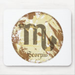 Astrology Grunge Scorpio mousepads
