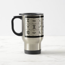 astrology signs travel mug
