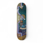 Astronaut Ambushed in Space by Aliens Skateboard