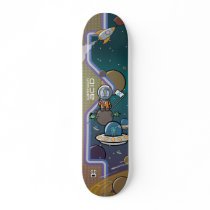 Astronaut Ambushed in Space by Aliens Skateboard