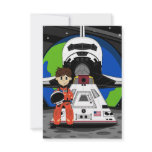 Astronaut and Space Shuttle RSVP Card invitations