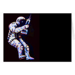 Astronaut, Black Background Greeting Cards