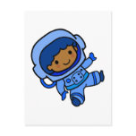 Astronaut boy postcard
