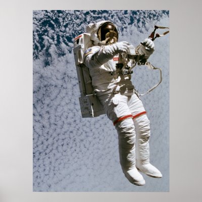 Astronaut Conducting a Spacewalk (STS-64) Posters by Mission_Space