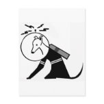 Astronaut dog, Greyhound, Italian greyhound, Space Postcards