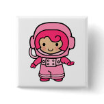 Astronaut Girl buttons