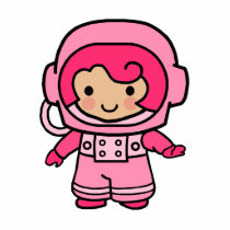 Astronaut Girl Photo Cutout