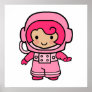 Astronaut Girl Poster