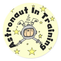 Astronaut in Training Tshirts and Gifts Round Stickers