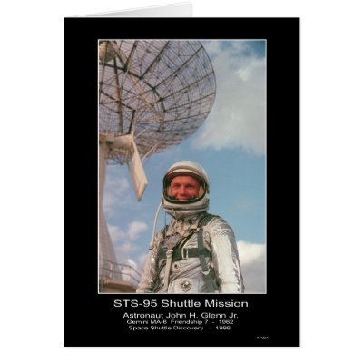 Astronaut John H. Glenn Jr. – Gemini and Space Shu Greeting Cards by Space_Exploration
