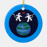 Astronaut Love Christmas Ornament