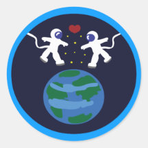 Astronaut Love Stickers