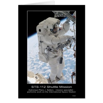 Astronaut Piers J. Sellers Spacewalk -NASA STS-112 Cards by Space_Exploration