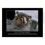 Astronaut Soichi Noguchi waves at astronaut Stephe Greeting Cards