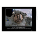Astronaut Soichi Noguchi waves at astronaut Stephe cards