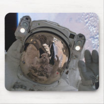 Astronaut Space Walk Above Earth Mousepad