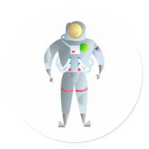 Astronaut Round Sticker