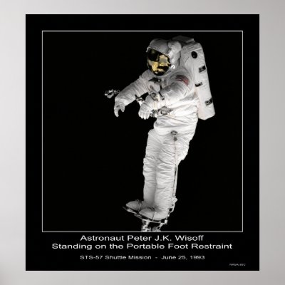 Astronaut Wisoff Standing Foot Restraint Print by Space_Exploration