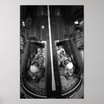 Astronauts inserted into Gemini 4 capsule Posters