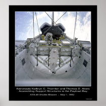 Astronauts Thornton and Akers Assembling Support Print