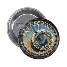 Astronomical Clock or Prague Orloj Button