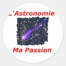 ASTRONOMIE MA PASSION 1.PNG ADHÉSIF ROND